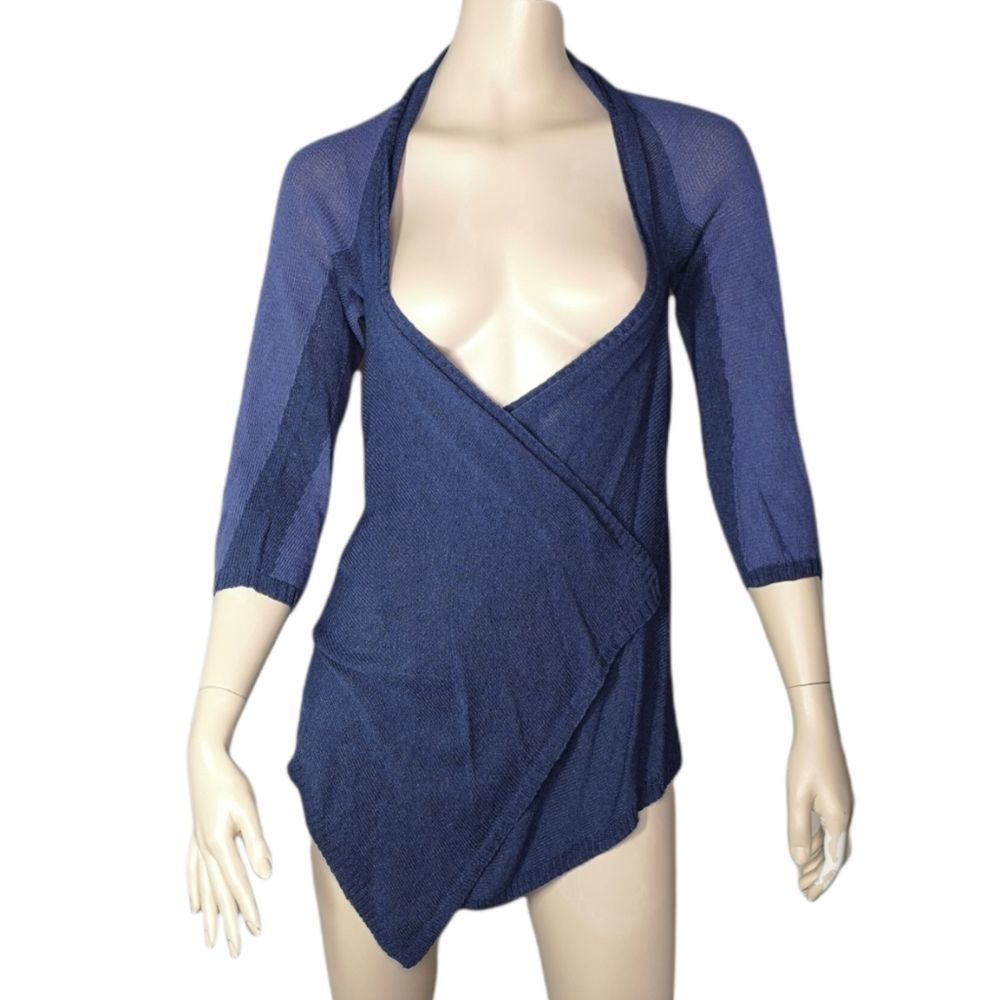 𝅺Save the Queen Shrug Cardigan Colour Block Open Front Made in Italy Size XS